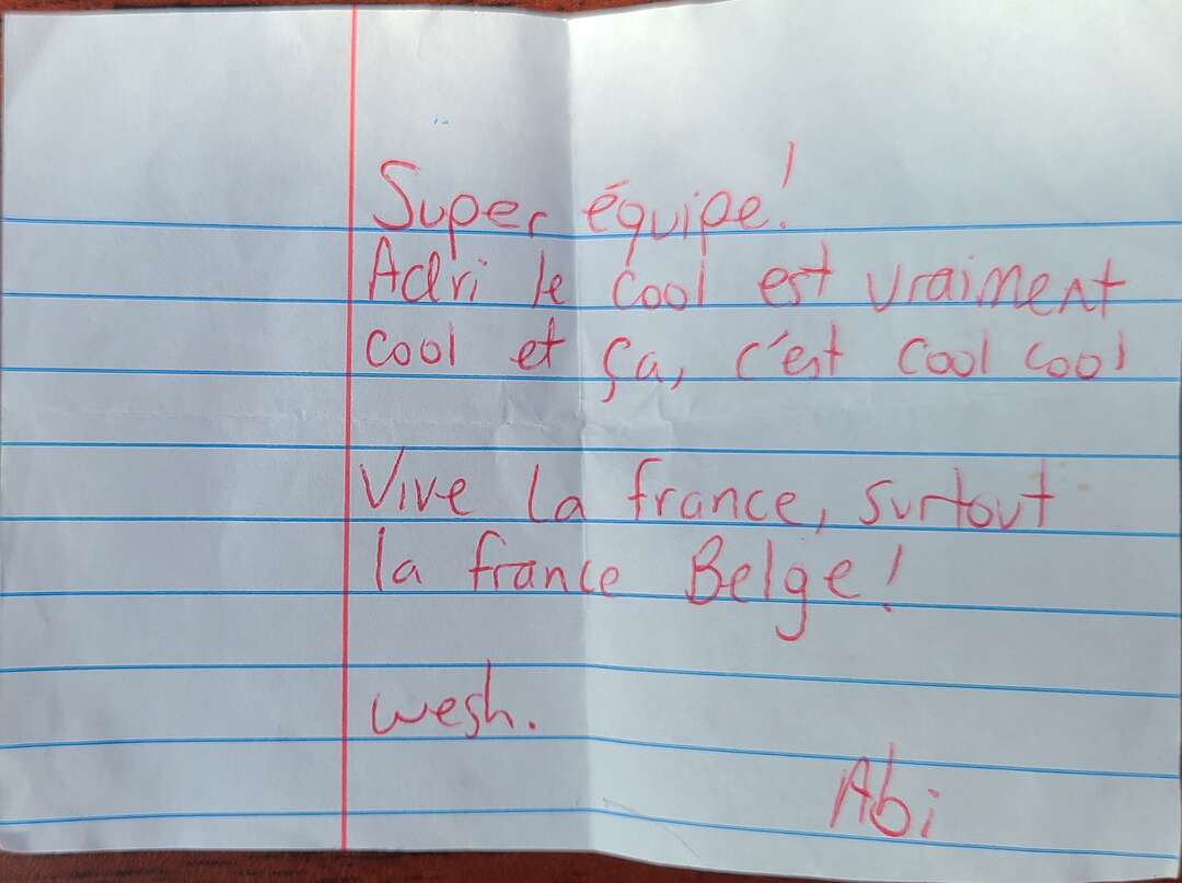 Super équipe ! Adri le cool est vraiment cool et ça, c'est cool cool Vive la France, surtout la France Belge ! wesh Abi