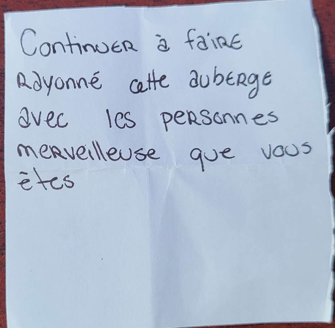 Continuez à faire rayonné cette auberge avec les personnes merveilleuse que vous êtes