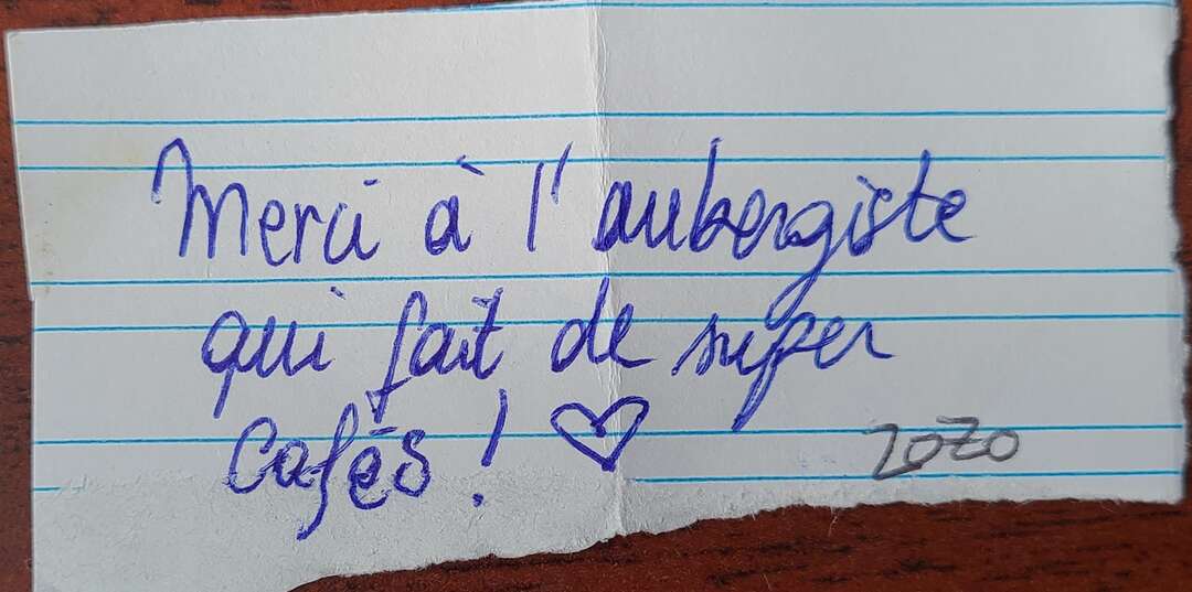Merci à l'aubergiste qui fait de super cafés ! <3 Zozo