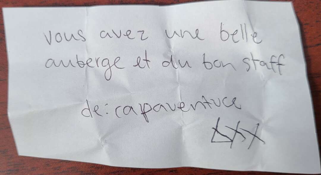 vous avez une belle auberge et du bon staff de: capaventure