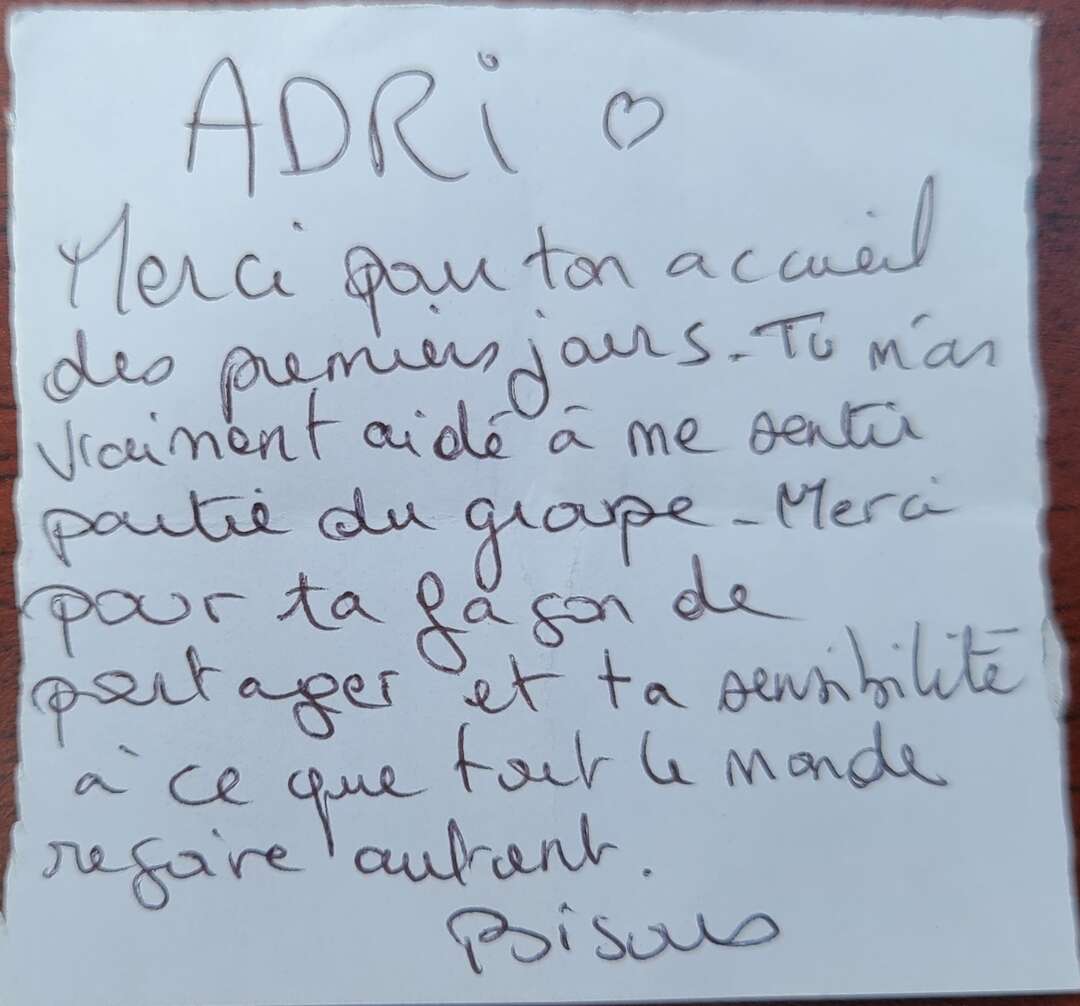 Mot de Taïna pour Adrien