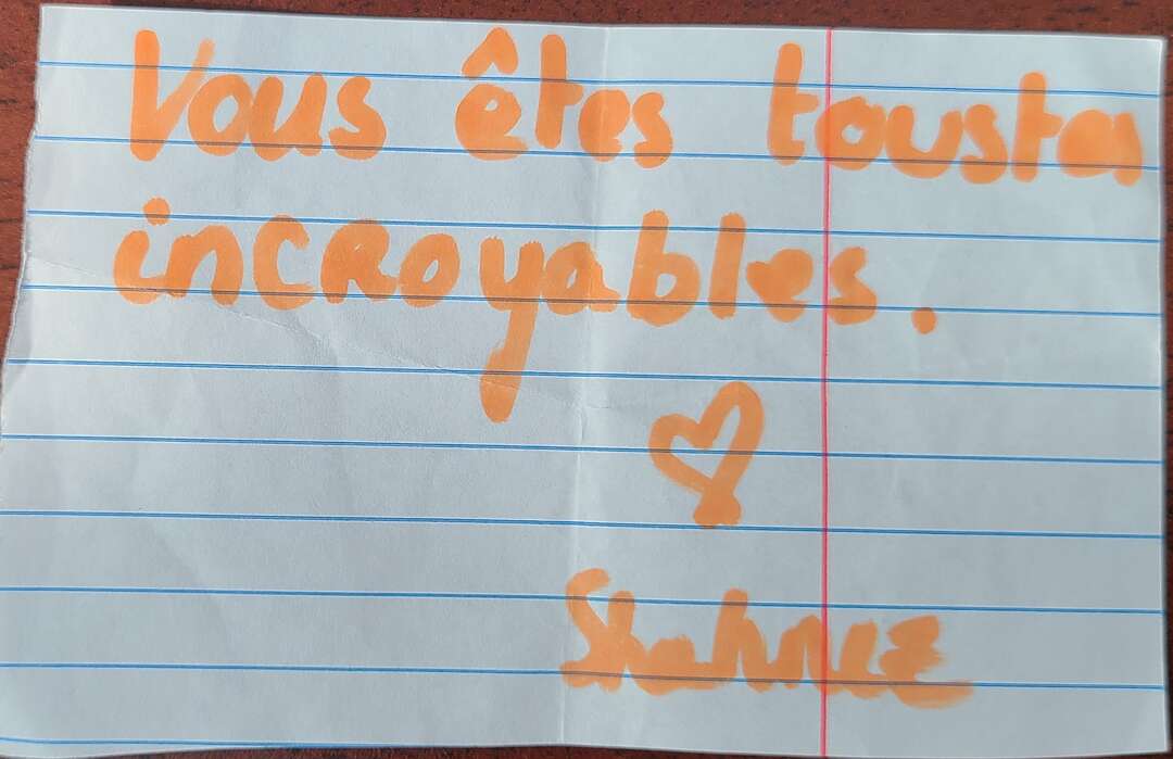 Vous ếtes toustes incroyables. <3 Shahnez
