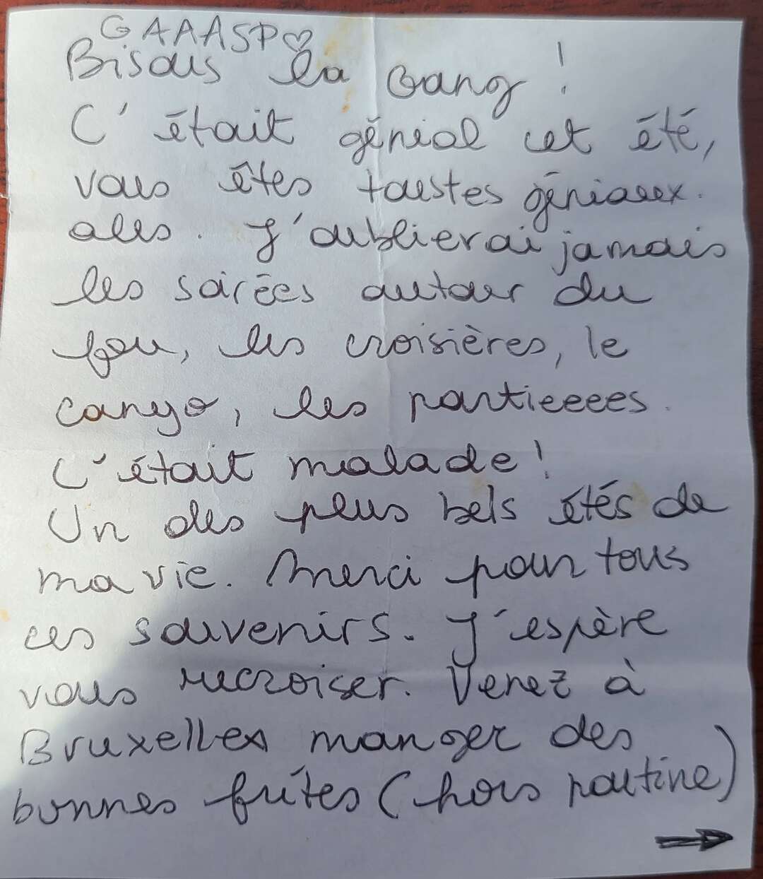 Mot de départ de Coco