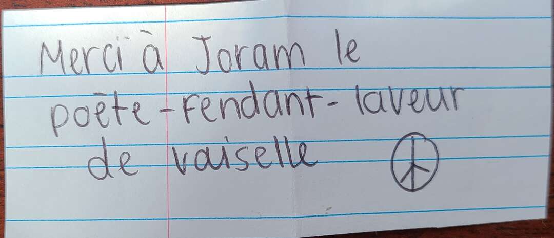 Merci à Jorma le poète-fendant-laveur de vaisselle