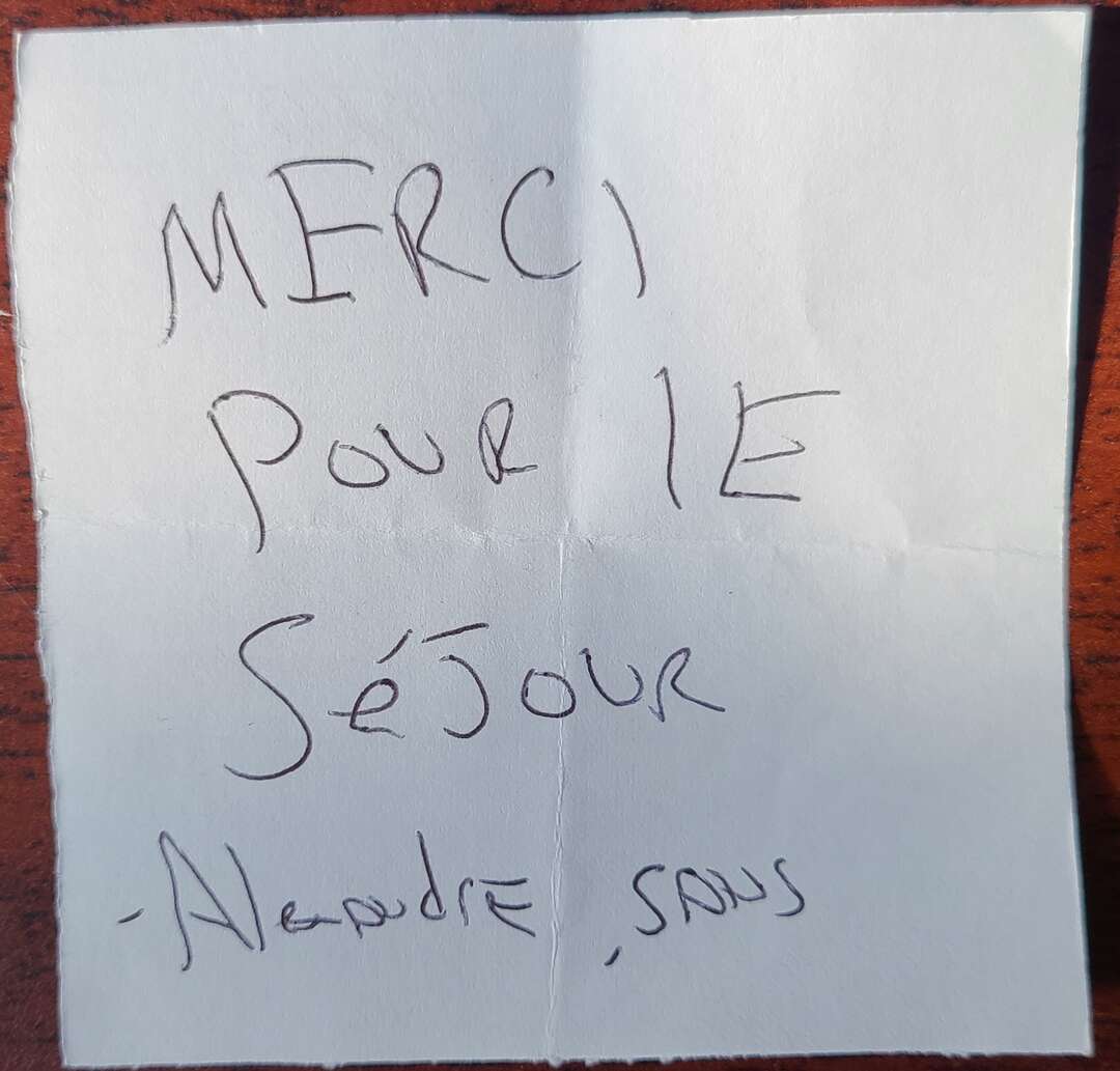 Merci pour le séjour - Alexandre Sans ?